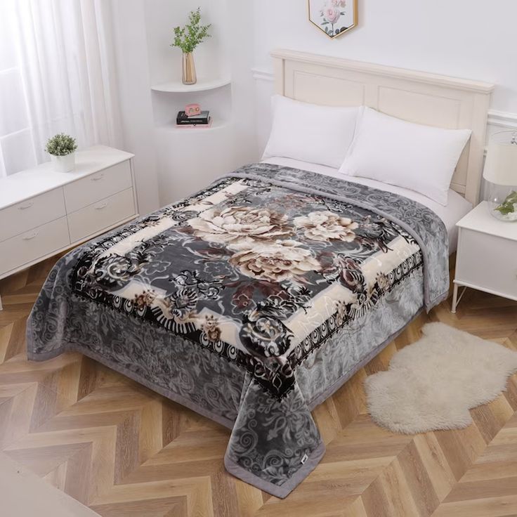 2 Ply Heavy Korean Mink Raschel Queen Size Blanket - Plush, Fleece and Warm for Ultimate Comfort (1)