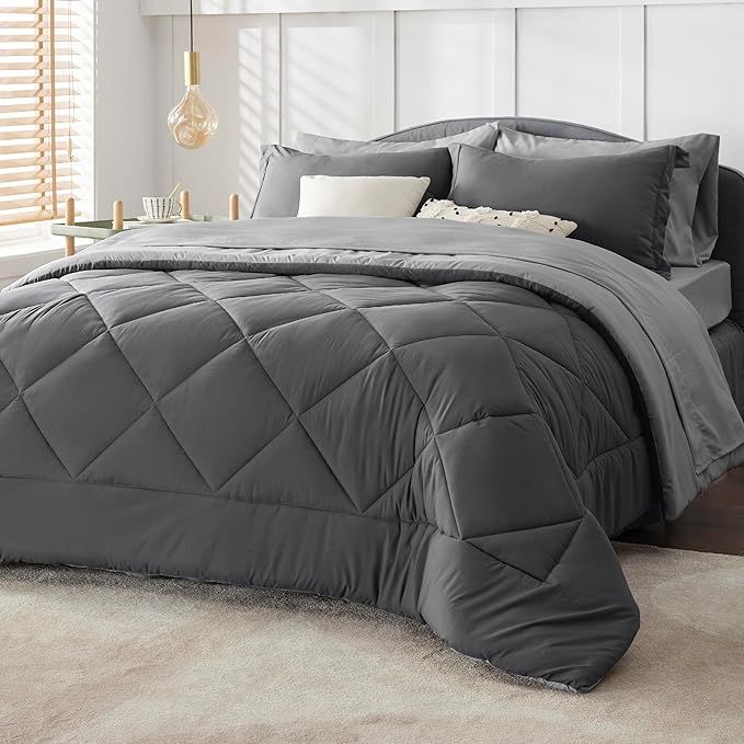 Comforter Sets Bedding In a Bag - King _ Infinity Blue