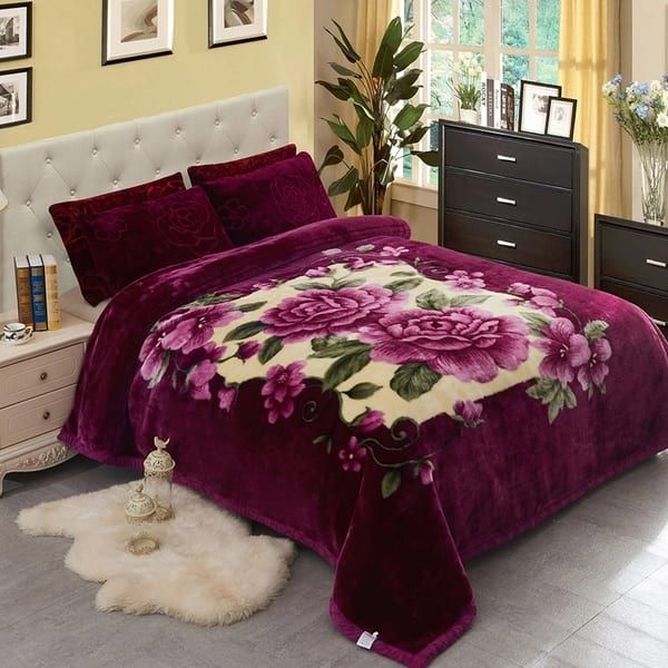 Fleece Blanket 2 Ply Printed Pattern - Korean Mink Winter Weighted Blanket - Bed Bath & Beyond - 25752575