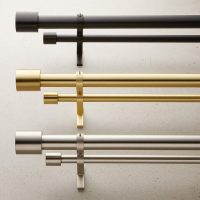 Modern Curtain Rods, Curtain Hardware & Curtain Rings with Clips _ CB2