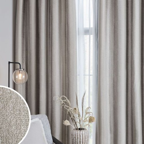 Next Silver Grey Metallic Stripe Eyelet Super Thermal Curtains - silver grey (1)